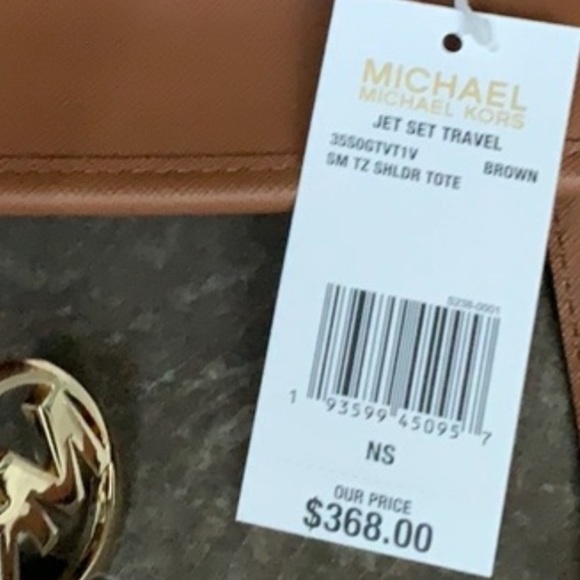 Michael Kors Small Top Zip Shoulder Tote Brown - Picture 10 of 10